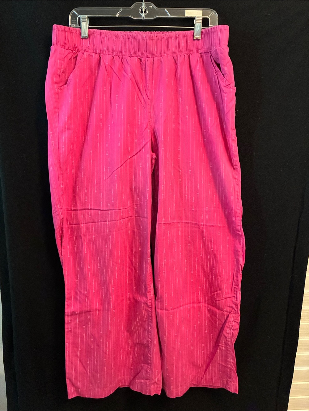 DG2 by Diane Gilman Bright Pink Wide Leg Pull-On Pants